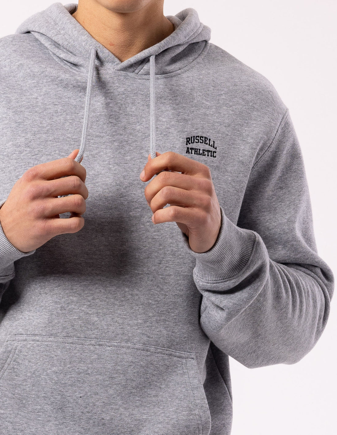 Russell Athletic Originals Small Arch Men Hoodie Grey | TSDEH-7416