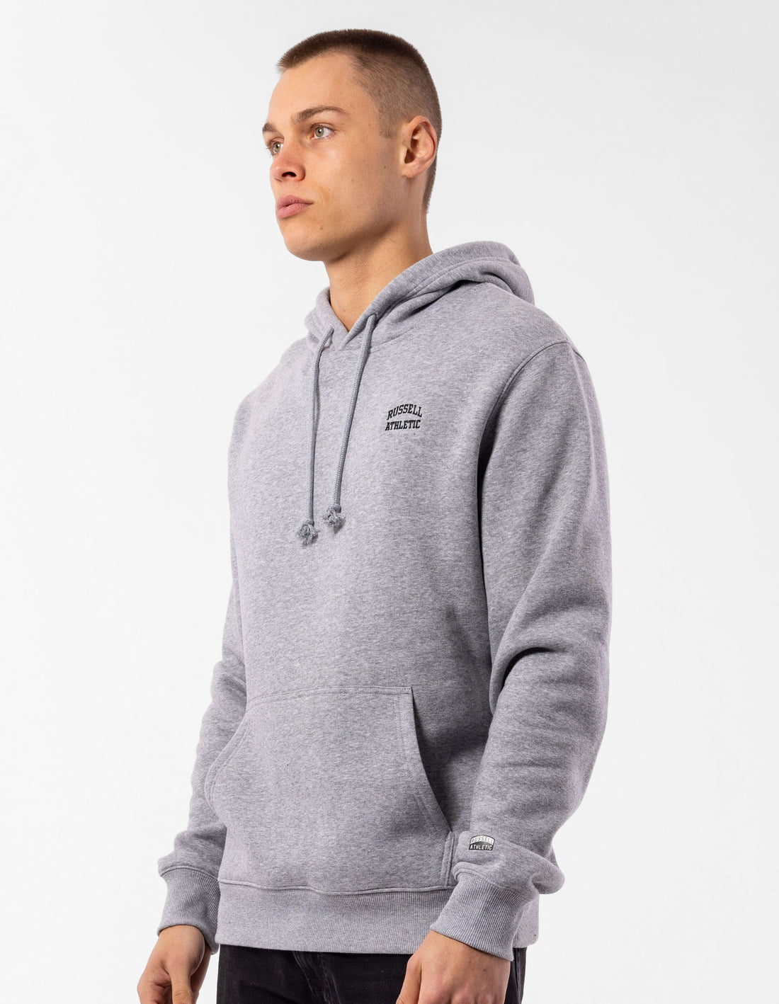 Russell Athletic Originals Small Arch Men Hoodie Grey | TSDEH-7416