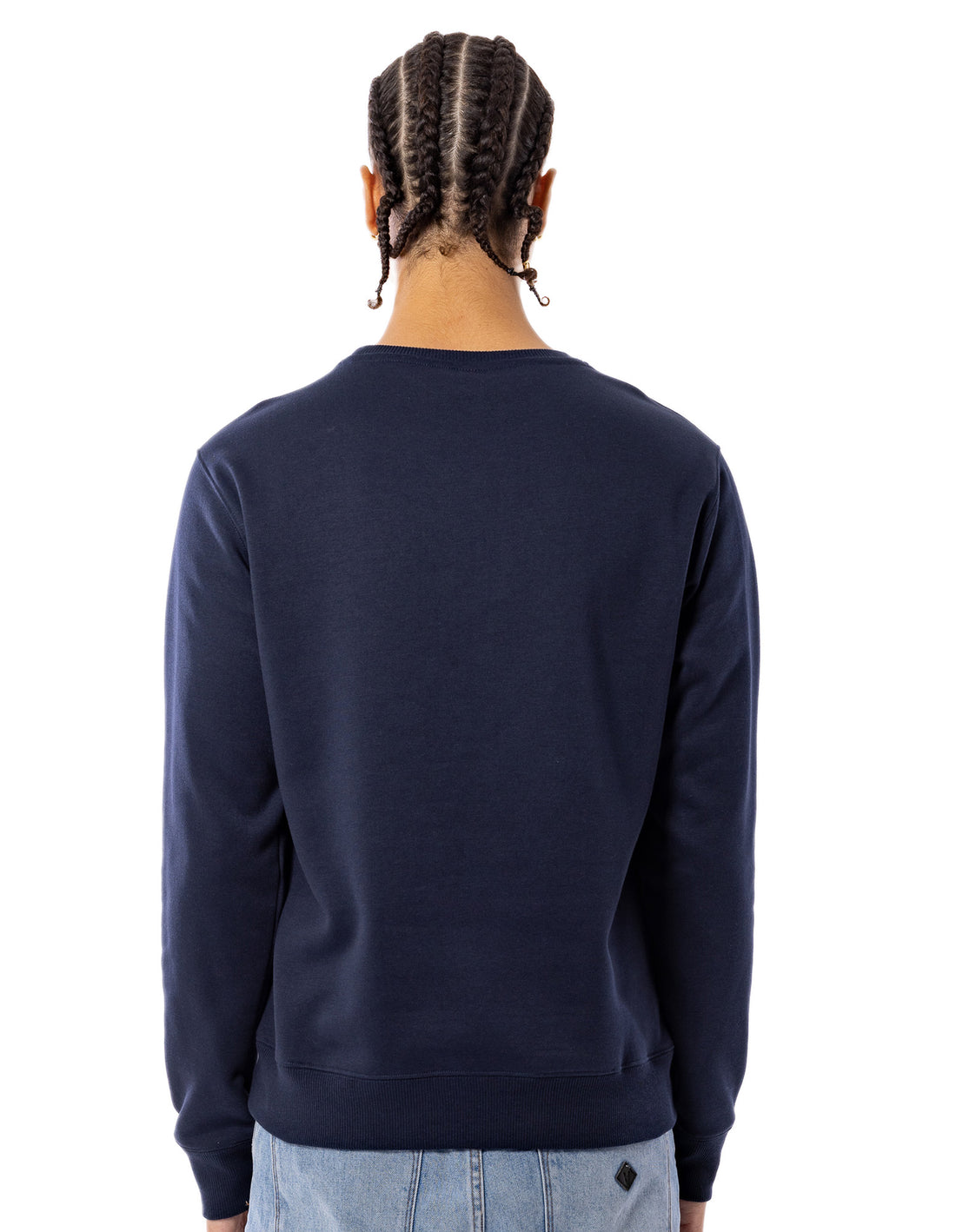 Russell Athletic Originals Small Arch Men Crew Neck Sweaters Navy | YJBLM-4095