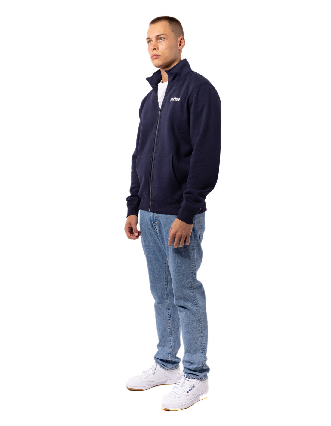 Russell Athletic Originals Trucker Men Jackets Navy | ZECHQ-7843