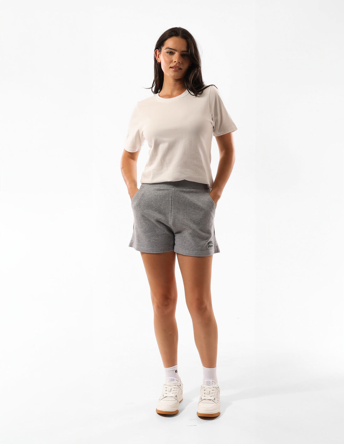 Russell Athletic Originals Women Shorts Grey | QYMCH-5689