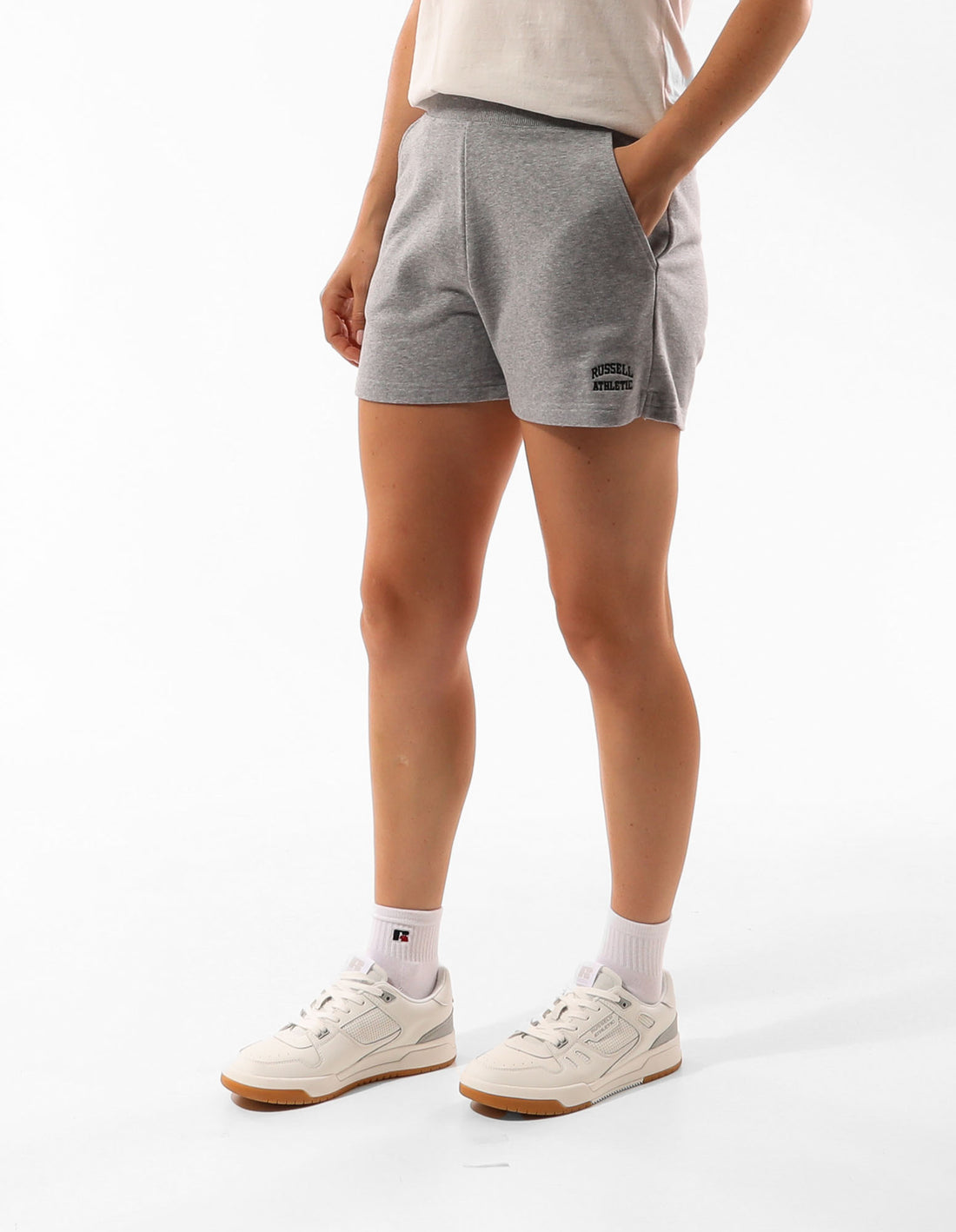 Russell Athletic Originals Women Shorts Grey | QYMCH-5689