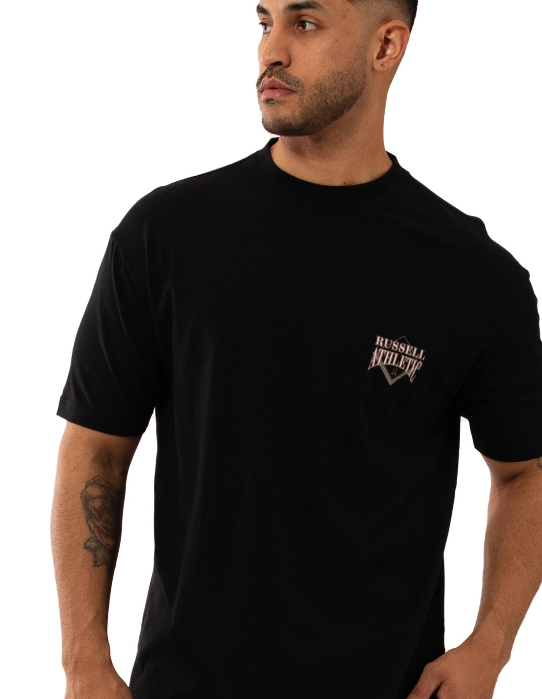 Russell Athletic Outfitters Pocket Men T Shirts Black | BTDCP-6395