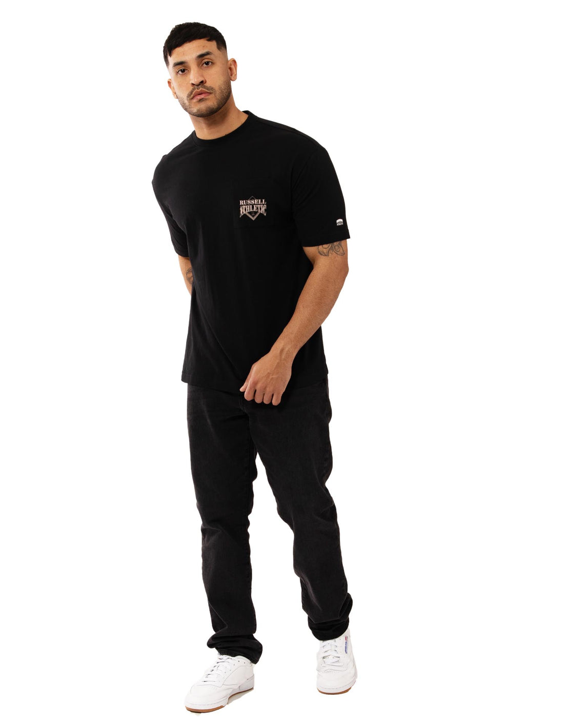 Russell Athletic Outfitters Pocket Men T Shirts Black | BTDCP-6395