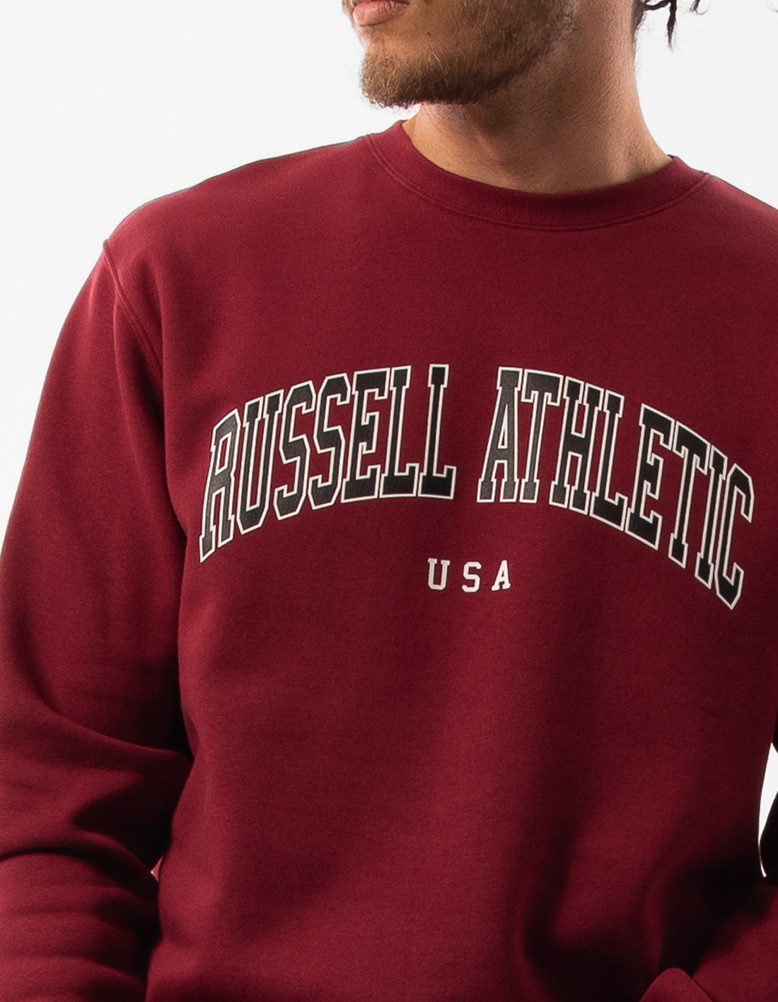 Russell Athletic Pasadena Men Crew Neck Sweaters Burgundy | WPGYI-2968