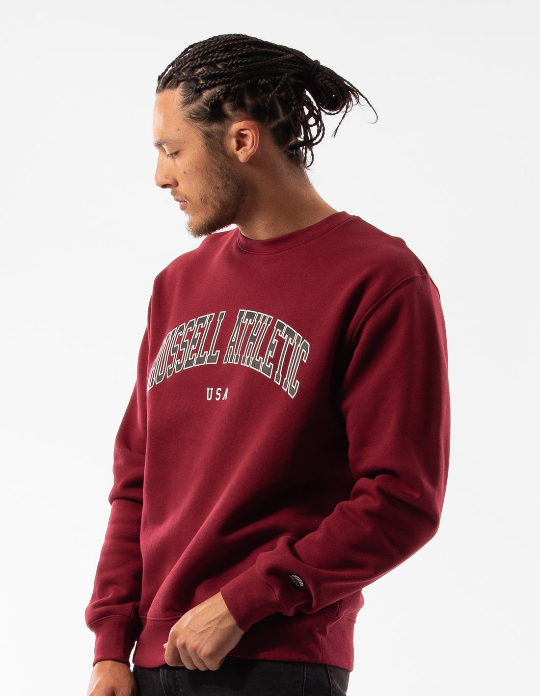 Russell Athletic Pasadena Men Crew Neck Sweaters Burgundy | WPGYI-2968