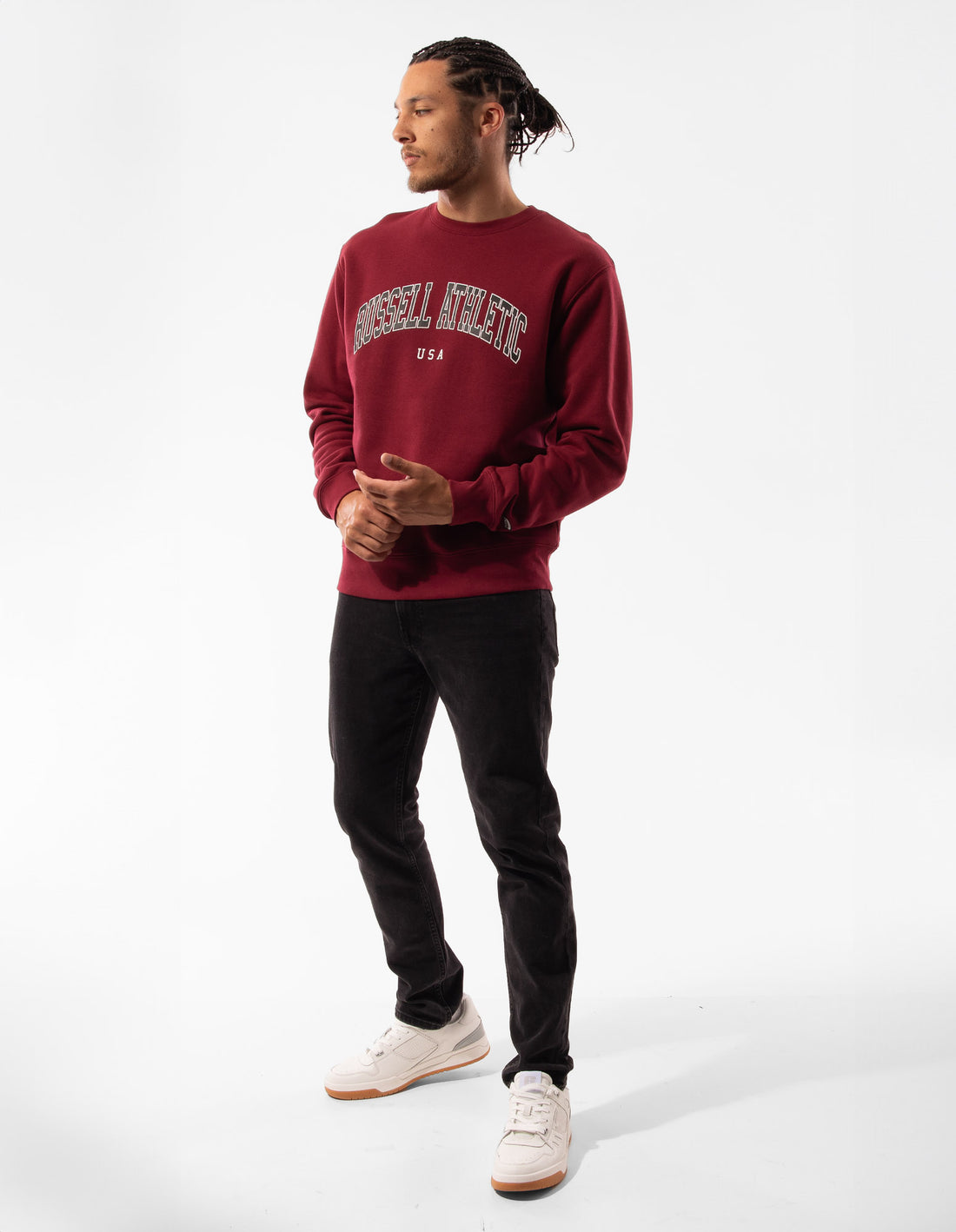 Russell Athletic Pasadena Men Crew Neck Sweaters Burgundy | WPGYI-2968