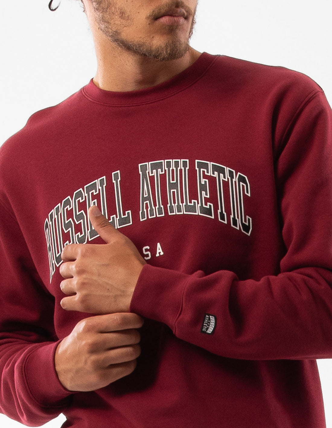 Russell Athletic Pasadena Men Crew Neck Sweaters Burgundy | WPGYI-2968