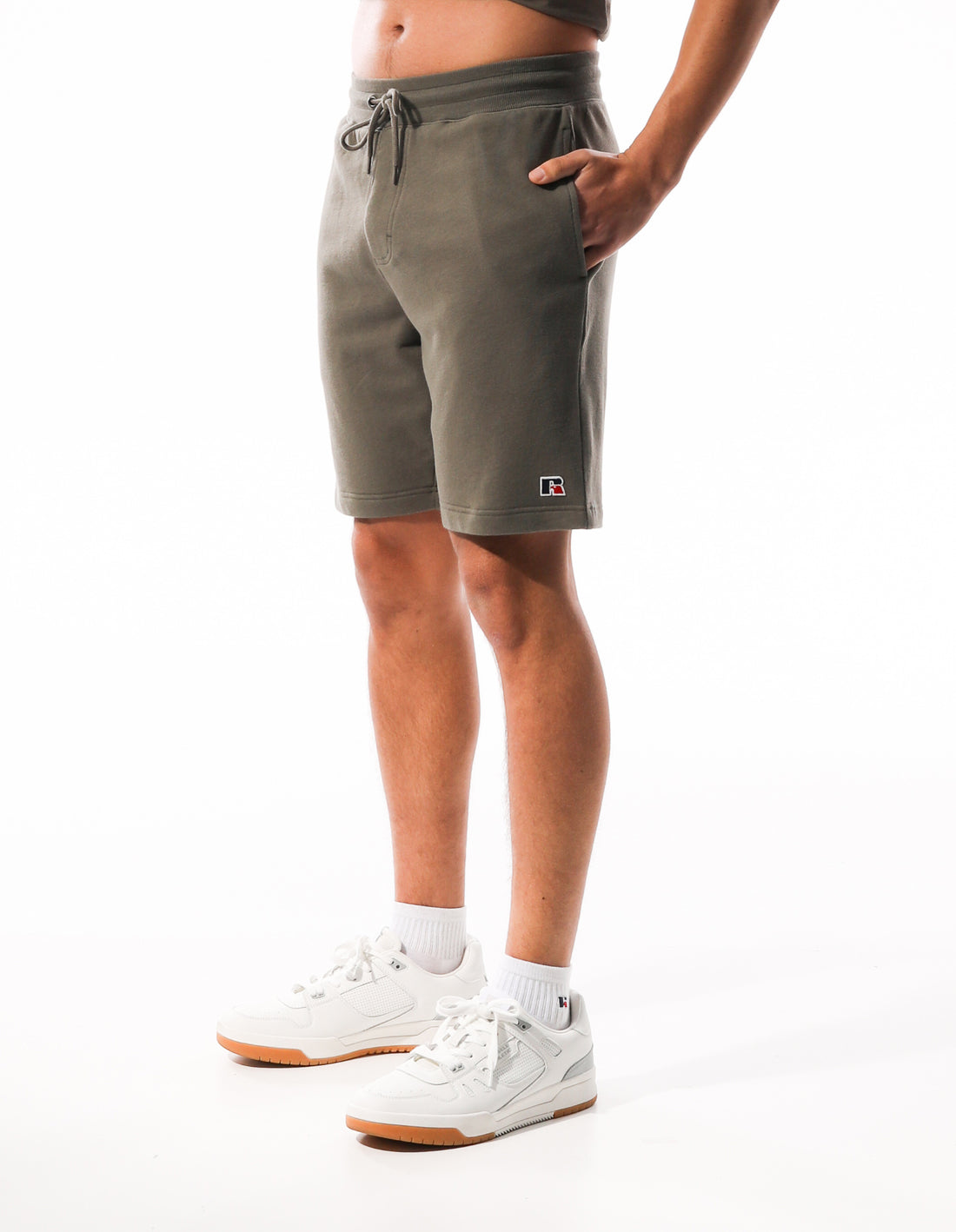 Russell Athletic R Logo Redeemer Men Shorts Dark Brown | KSPDM-3726