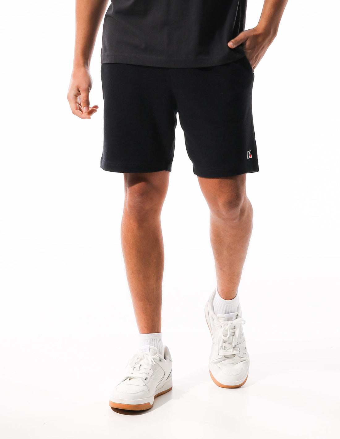 Russell Athletic R Logo Redeemer Men Shorts Grey | VOXIY-0687