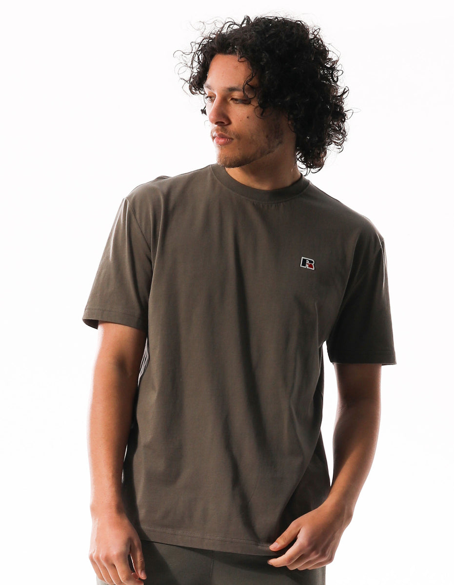 Russell Athletic R Logo Slouch Men T Shirts Brown | FWRLP-0732