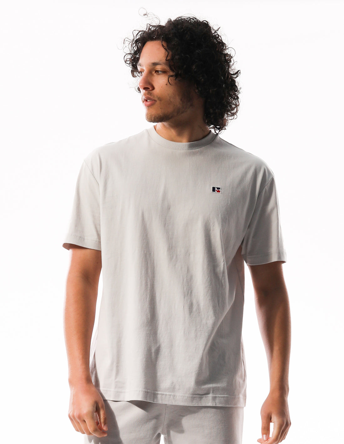 Russell Athletic R Logo Slouch Men T Shirts White | YUCMX-0372