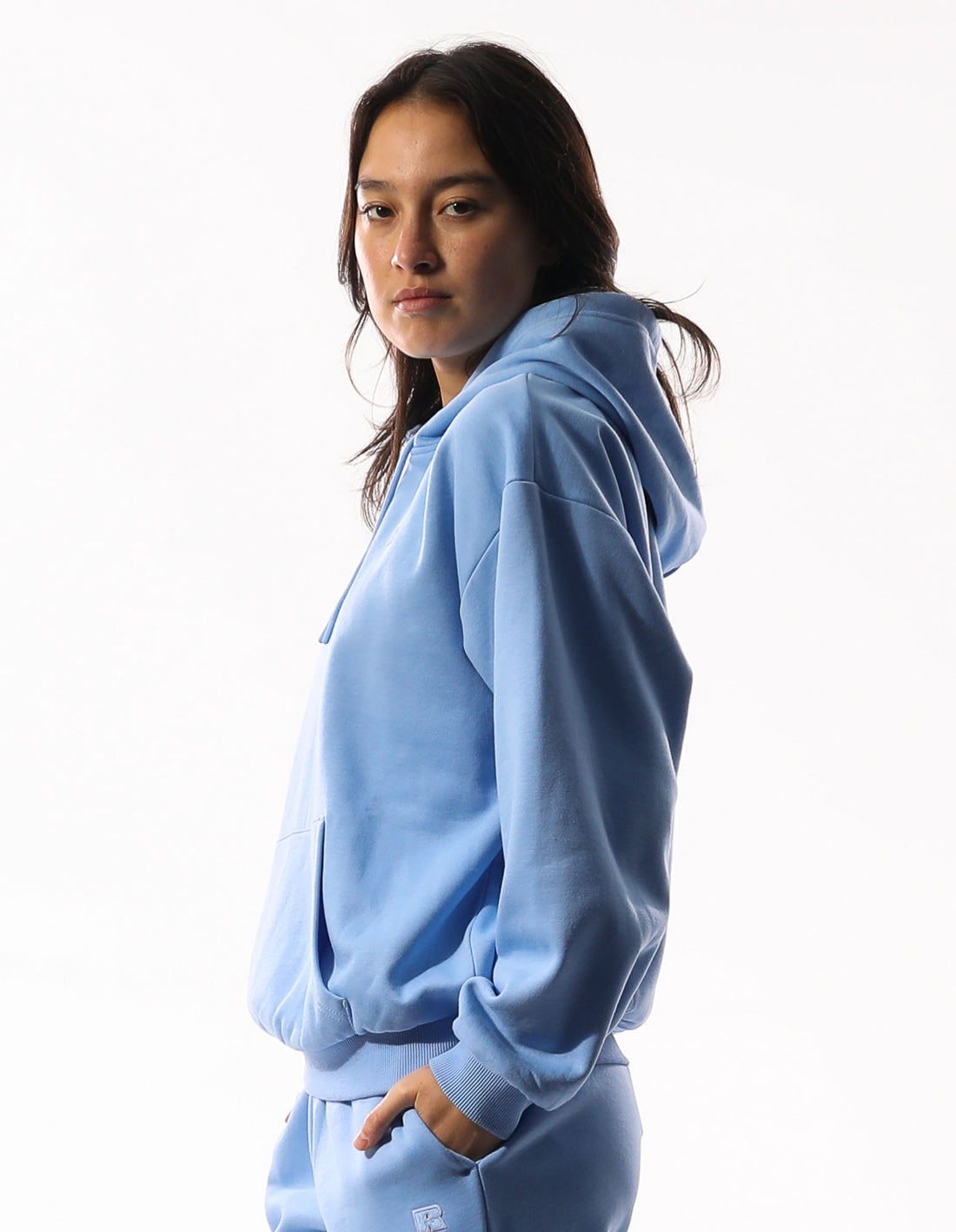 Russell Athletic R Logo Women Hoodie Blue | BAWVX-5084