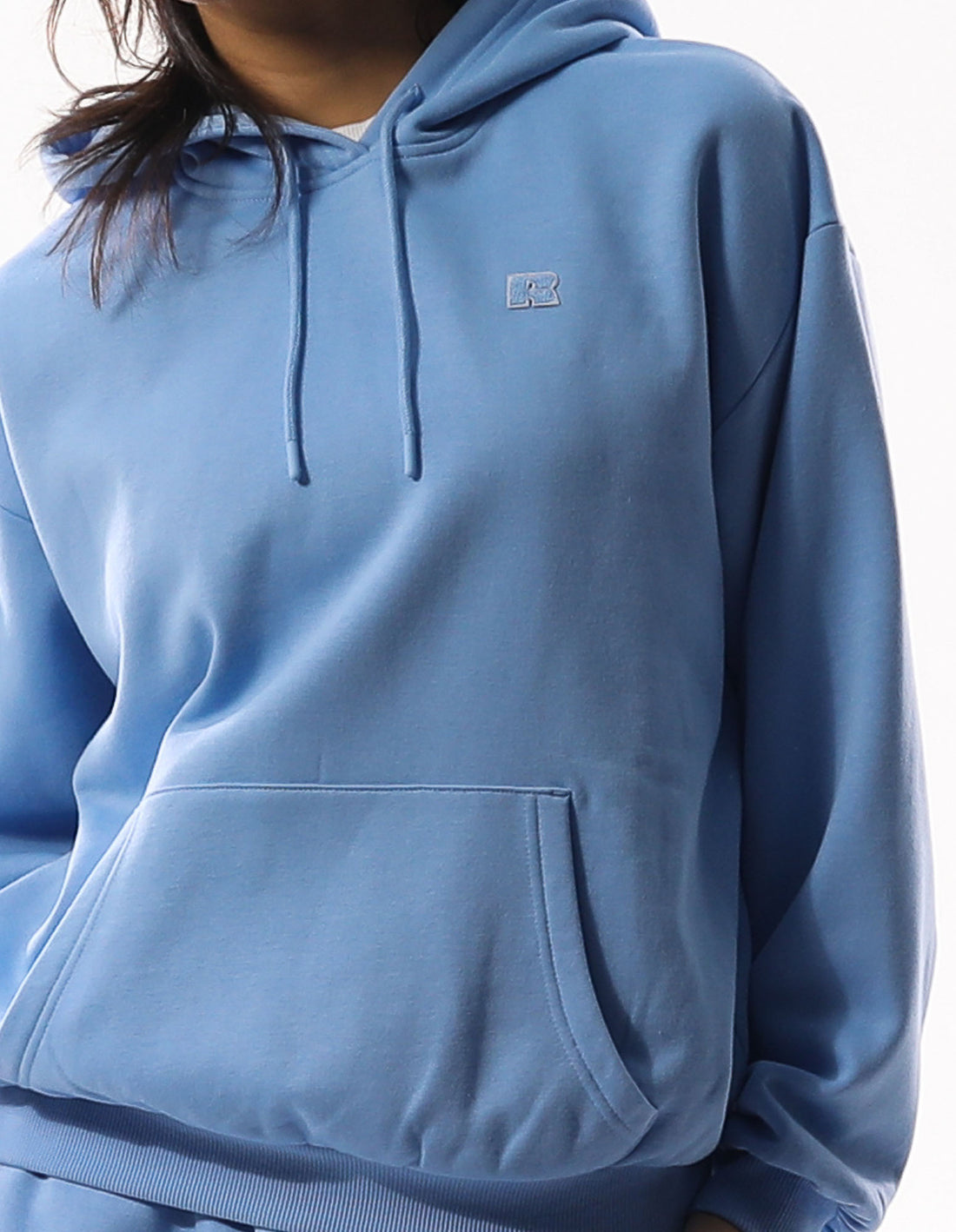 Russell Athletic R Logo Women Hoodie Blue | BAWVX-5084