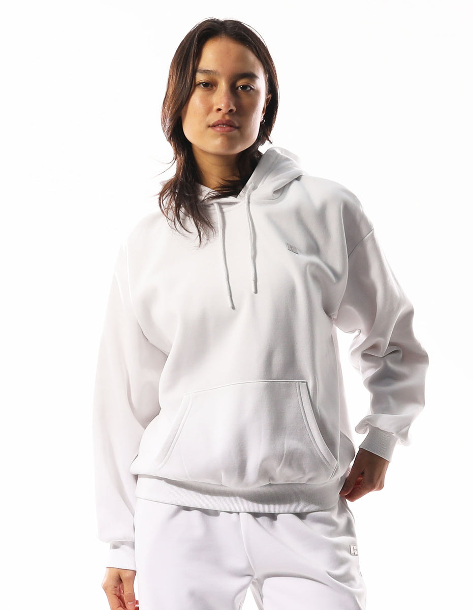 Russell Athletic R Logo Women Hoodie White | ULIAS-2645