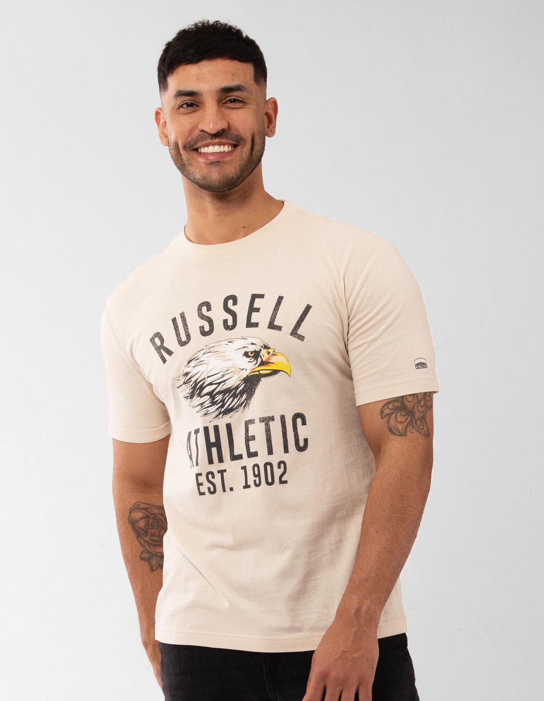 Russell Athletic Screaming Eagle Men T Shirts Grey | OKBQD-5380