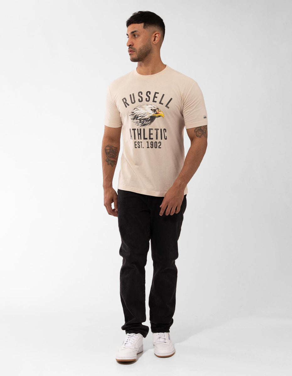 Russell Athletic Screaming Eagle Men T Shirts Grey | OKBQD-5380