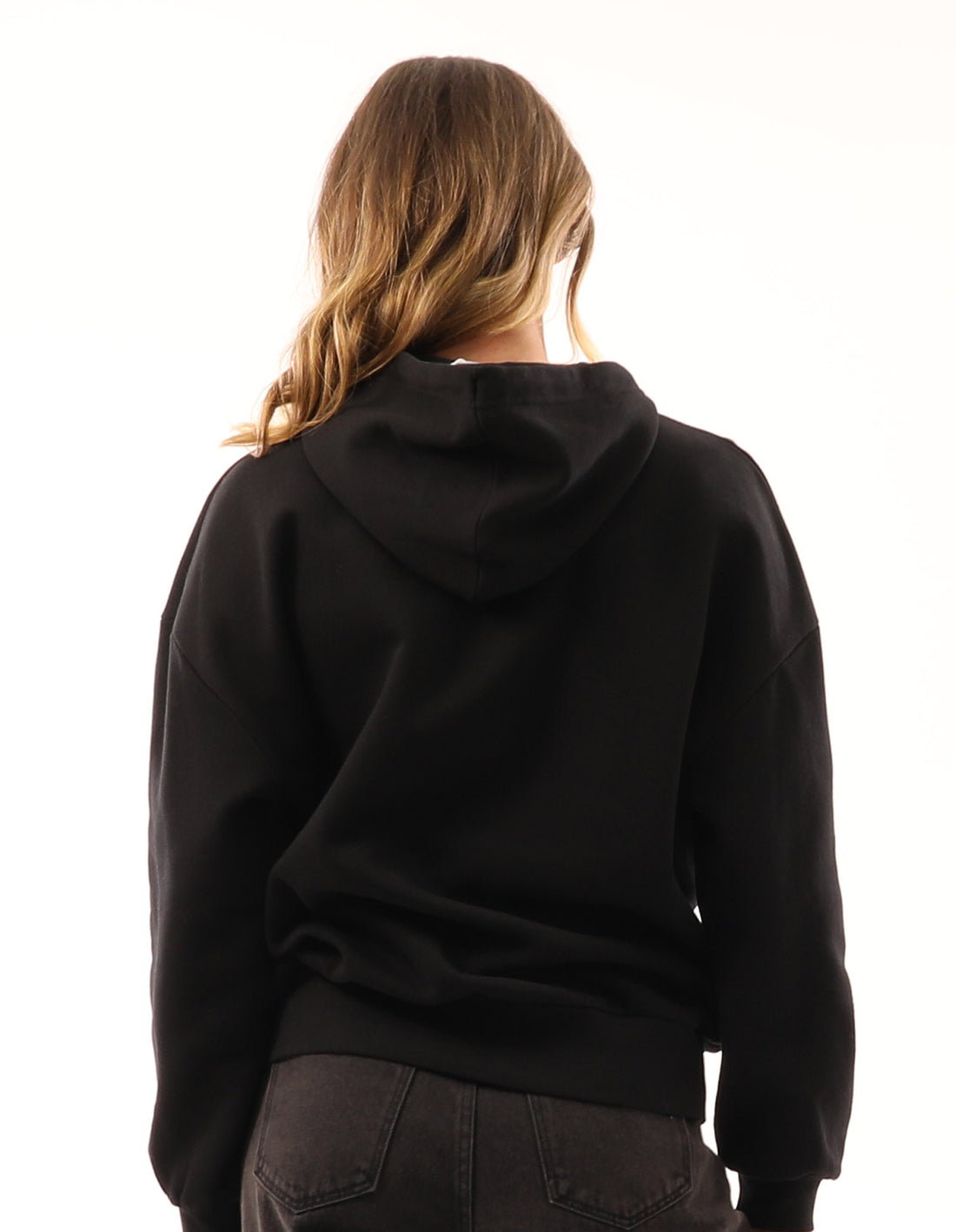 Russell Athletic Scripted Oversized Women Hoodie Black | EUBHW-8762