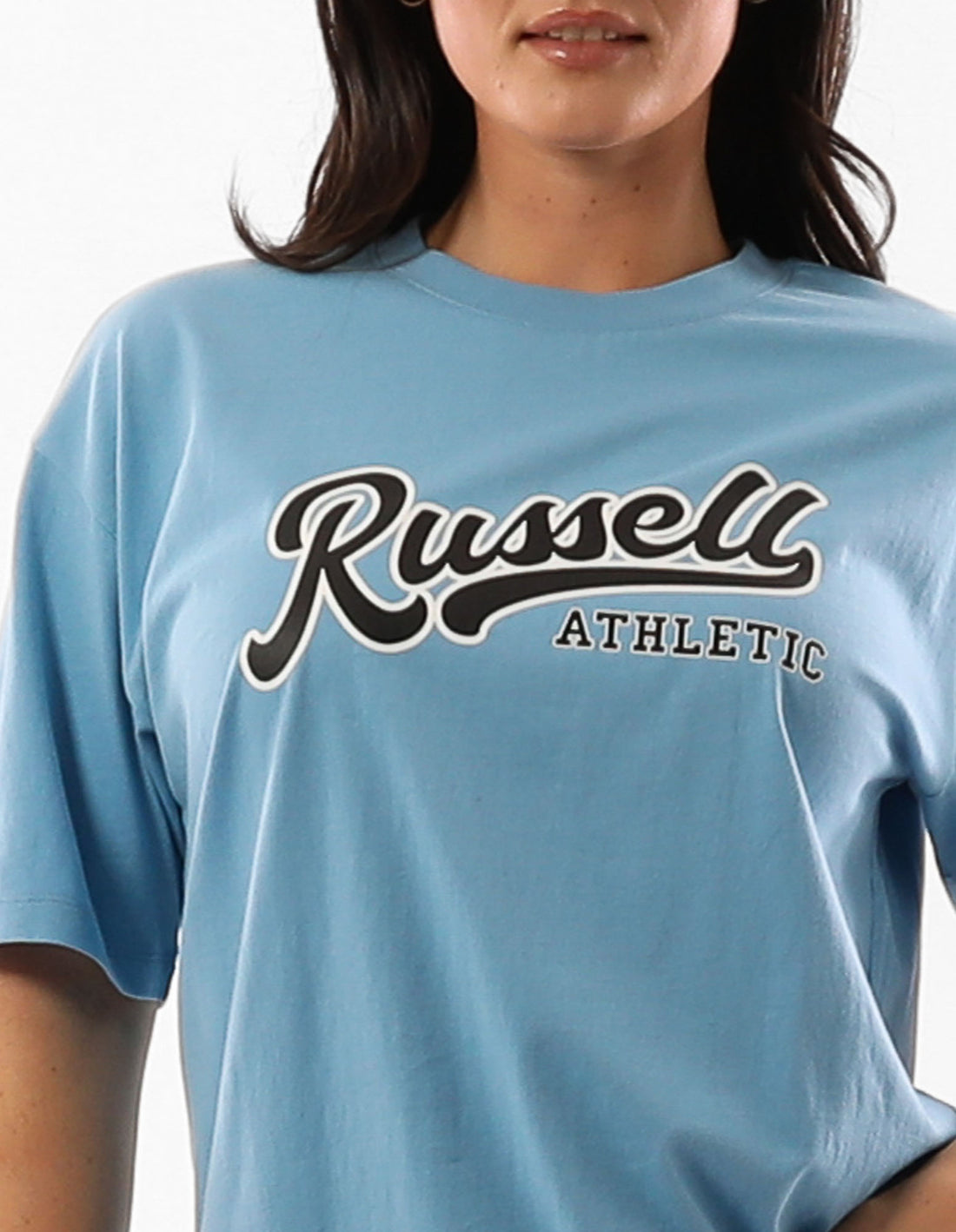 Russell Athletic Scripted Women T Shirts Blue | AJQHK-1698