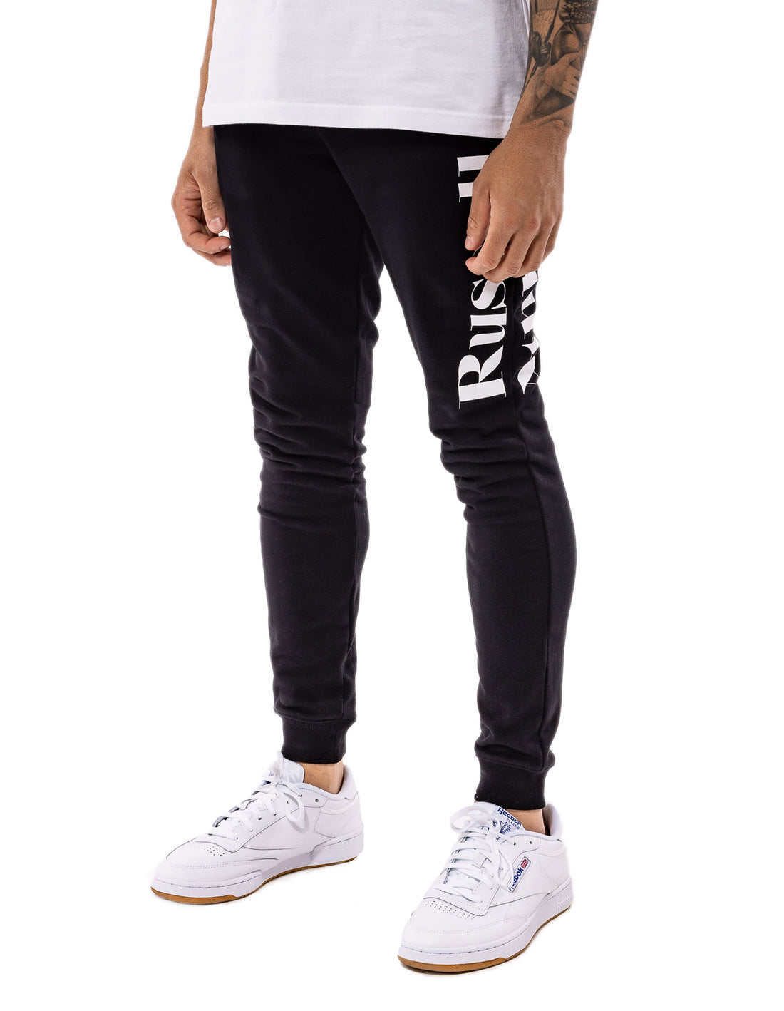 Russell Athletic Serif Athletic Men Track pants Black | VYUQK-1738