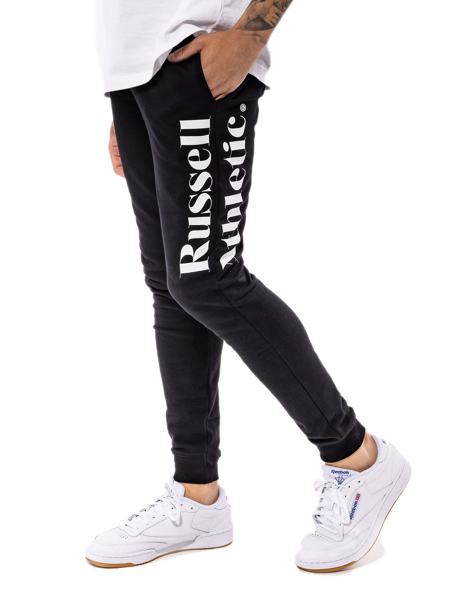 Russell Athletic Serif Athletic Men Track pants Black | VYUQK-1738