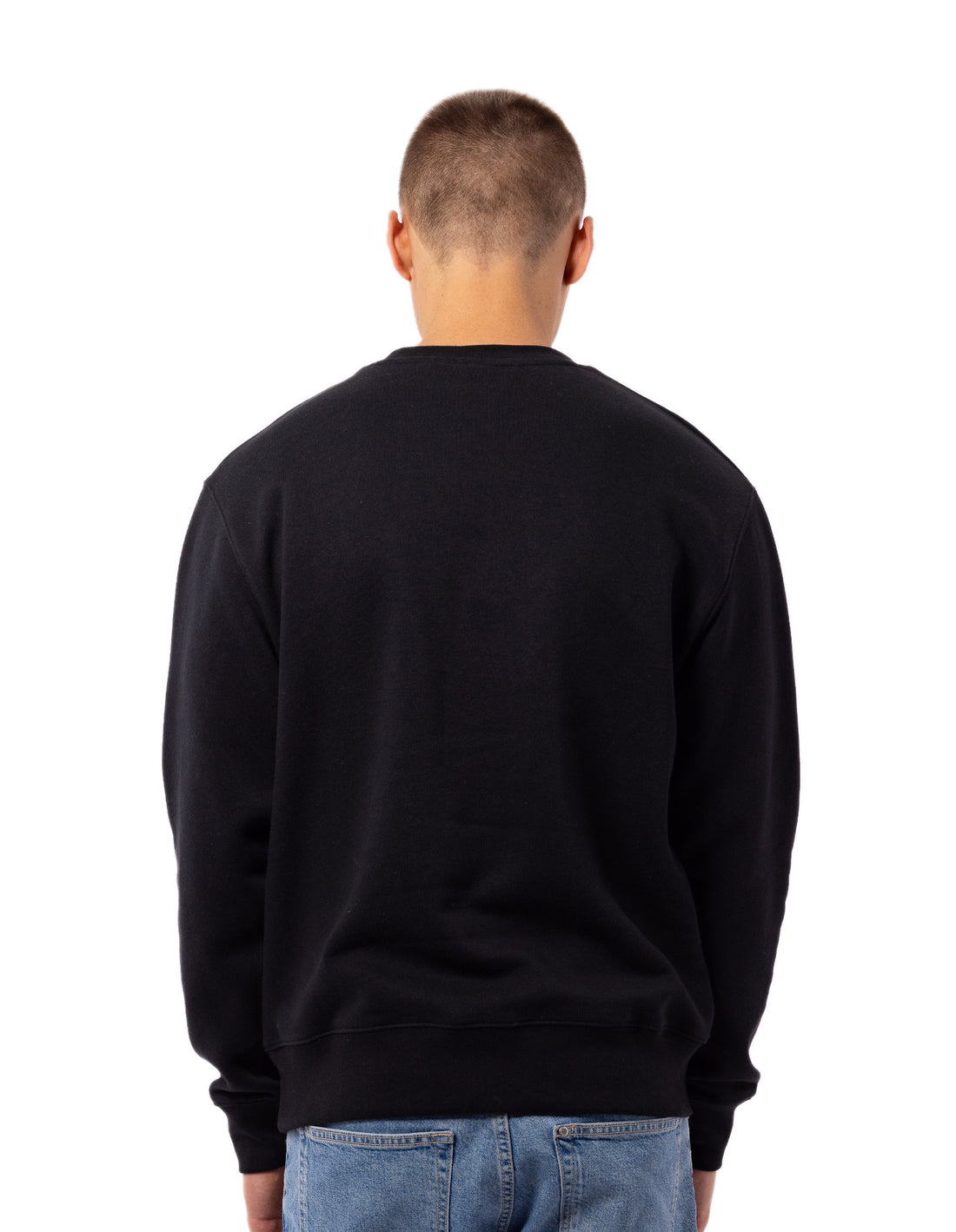 Russell Athletic Serif Men Crew Neck Sweaters Black | FGJBS-9072