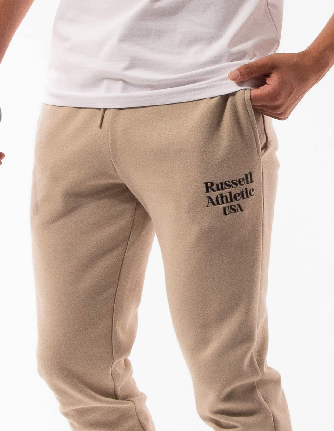 Russell Athletic Serif Men Track pants Khaki | BHKXI-4267