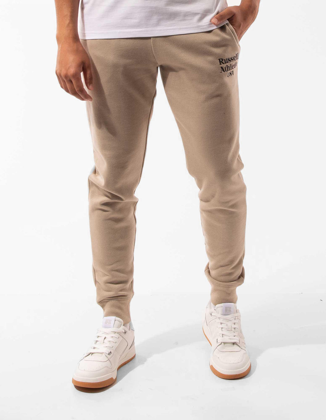 Russell Athletic Serif Men Track pants Khaki | BHKXI-4267