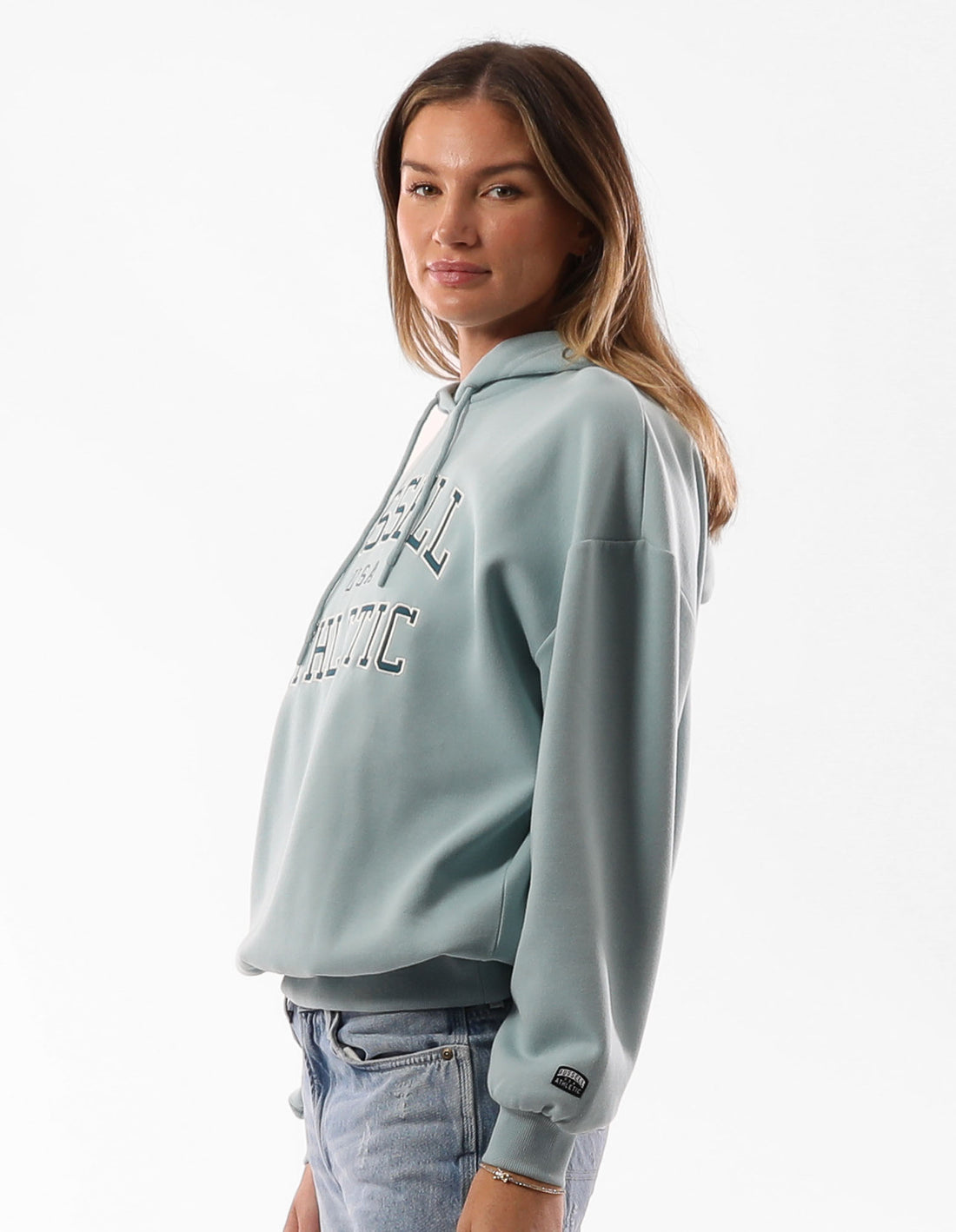 Russell Athletic Sierra Oversized Women Hoodie Turquoise | ZPQGI-5368