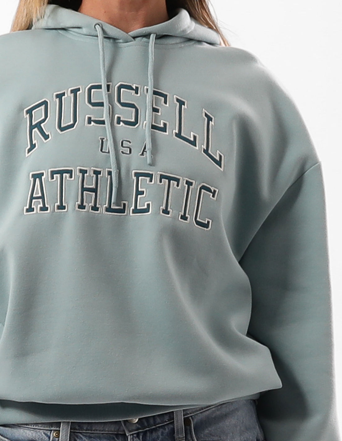 Russell Athletic Sierra Oversized Women Hoodie Turquoise | ZPQGI-5368