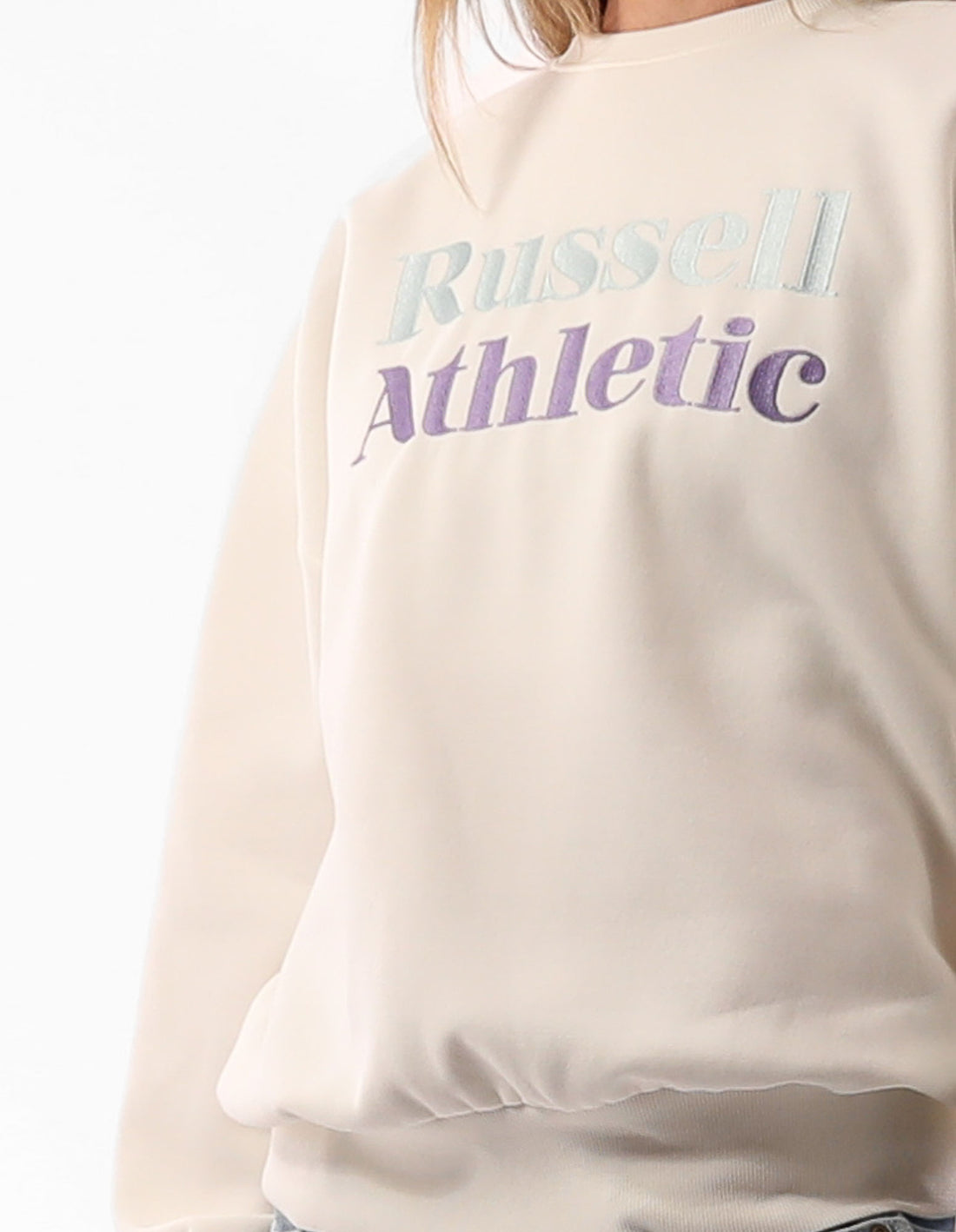 Russell Athletic Two Women Crew Neck Sweaters Beige | BVHND-7492