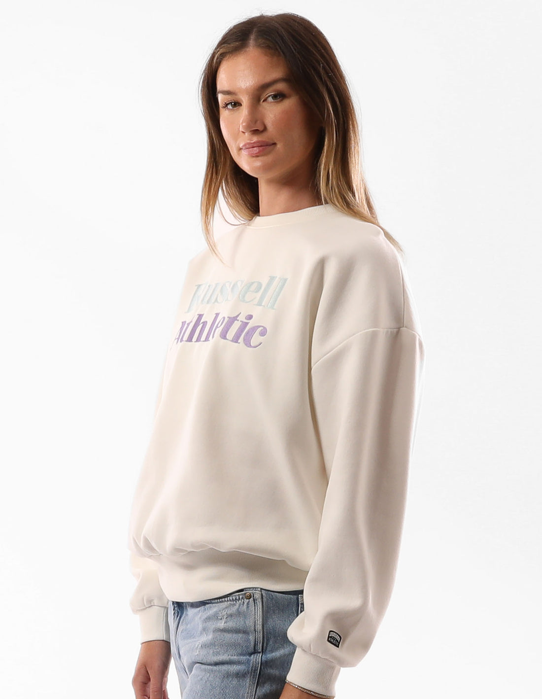 Russell Athletic Two Women Crew Neck Sweaters Beige | BVHND-7492