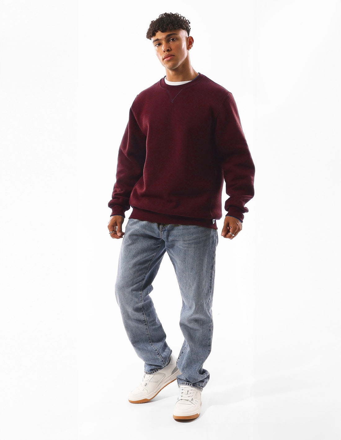 Russell Athletic Unisex Dri Men Crew Neck Sweaters Burgundy | EXBYG-4967