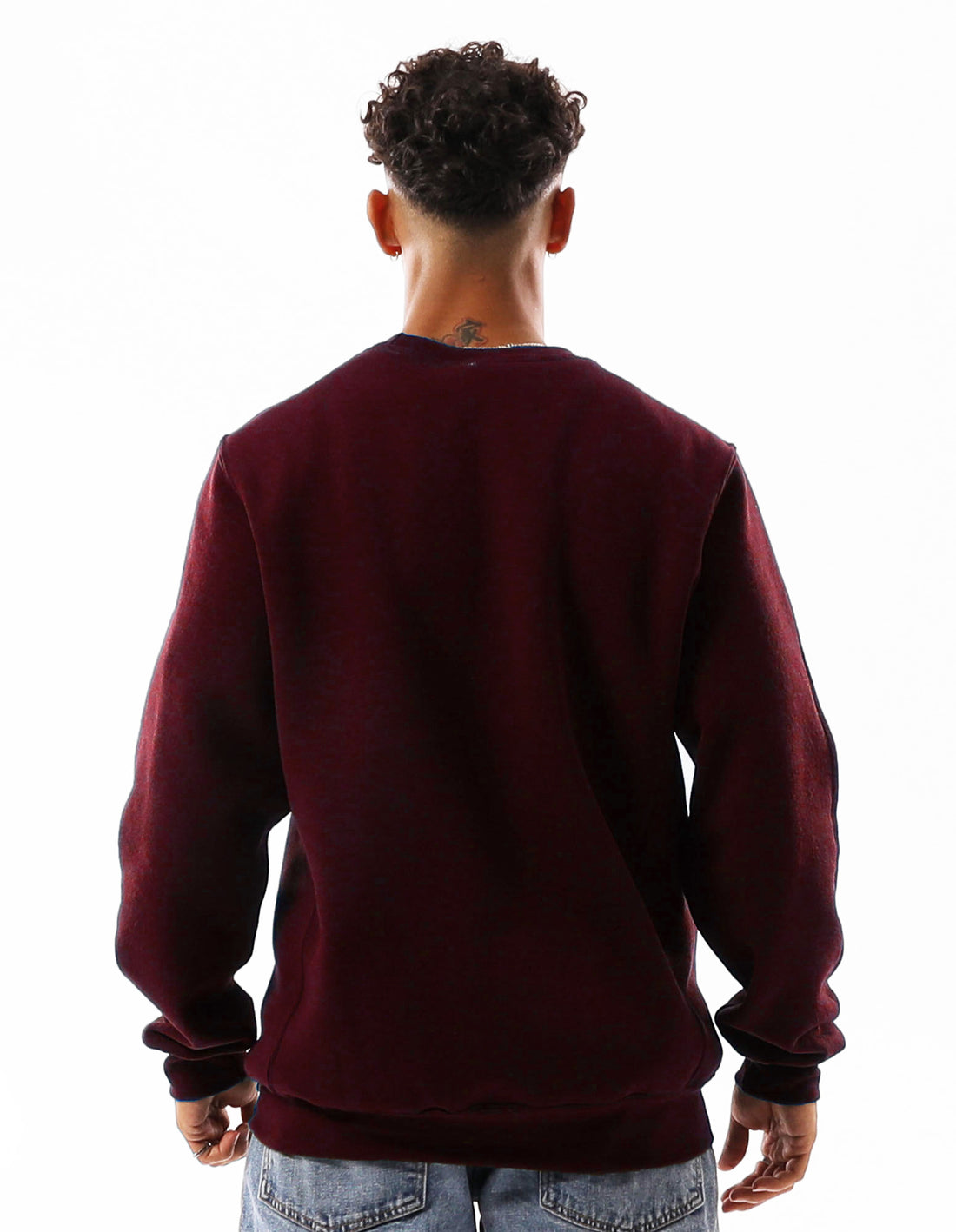 Russell Athletic Unisex Dri Men Crew Neck Sweaters Burgundy | EXBYG-4967