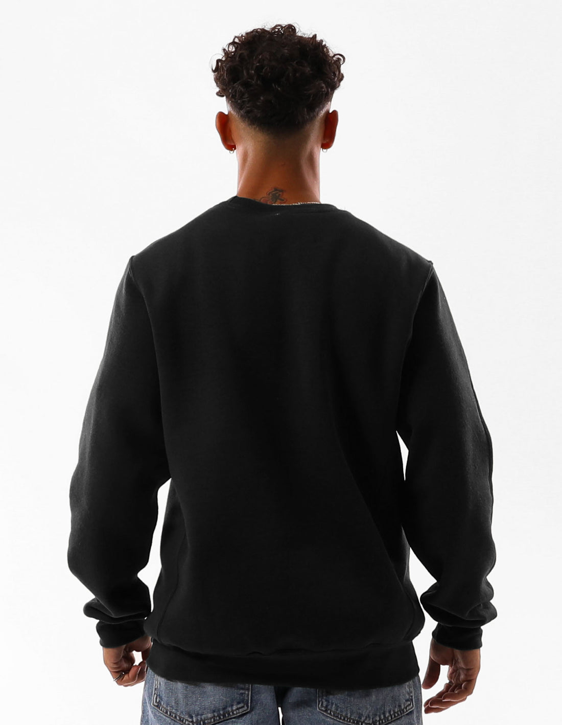 Russell Athletic Unisex Dri Men Crew Neck Sweaters Black | PYRME-9467