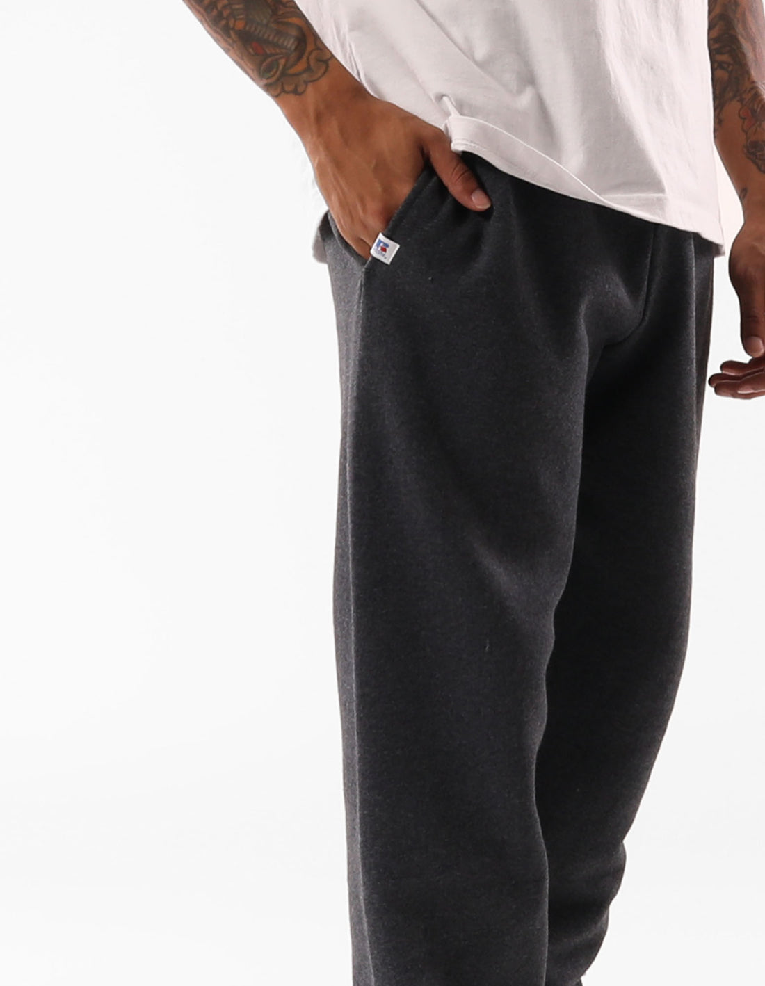 Russell Athletic Unisex Dri Men Track pants Black | VAIWO-7413