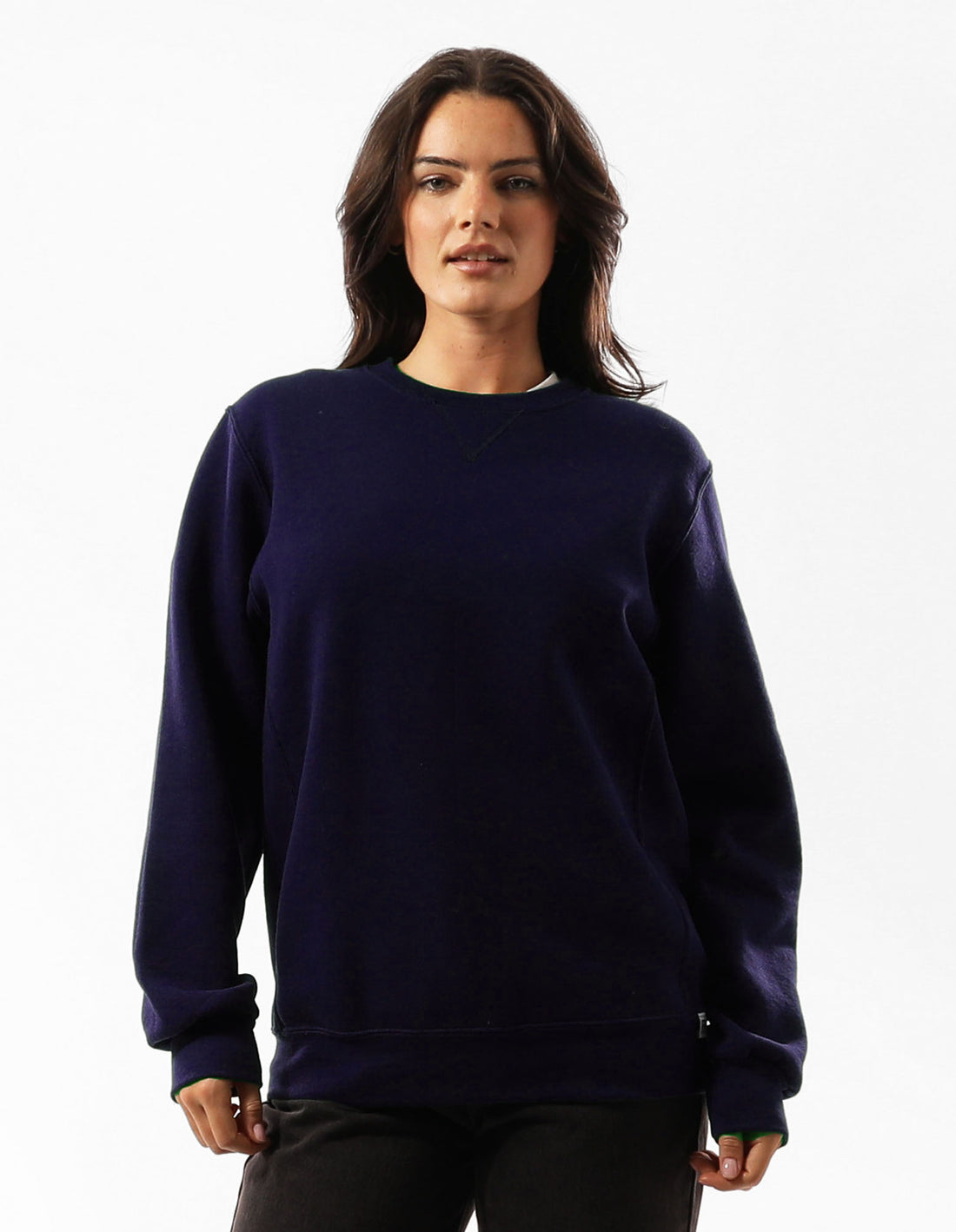 Russell Athletic Unisex Dri Women Crew Neck Sweaters Navy | LDMPO-7120