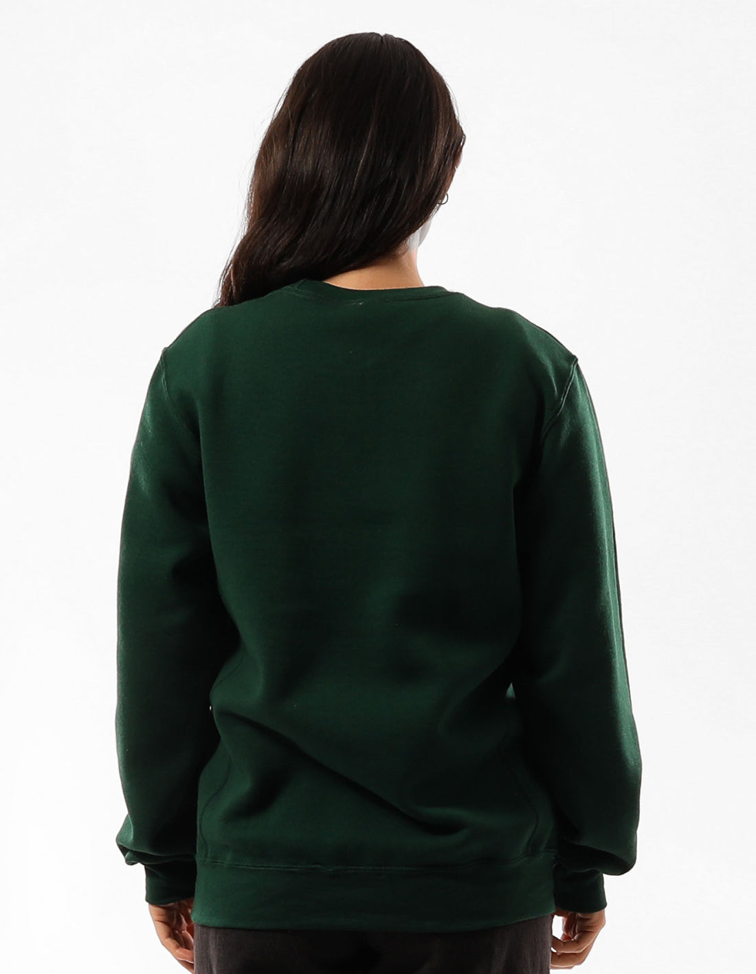 Russell Athletic Unisex Dri Women Crew Neck Sweaters Dark Green | QHNAV-1480