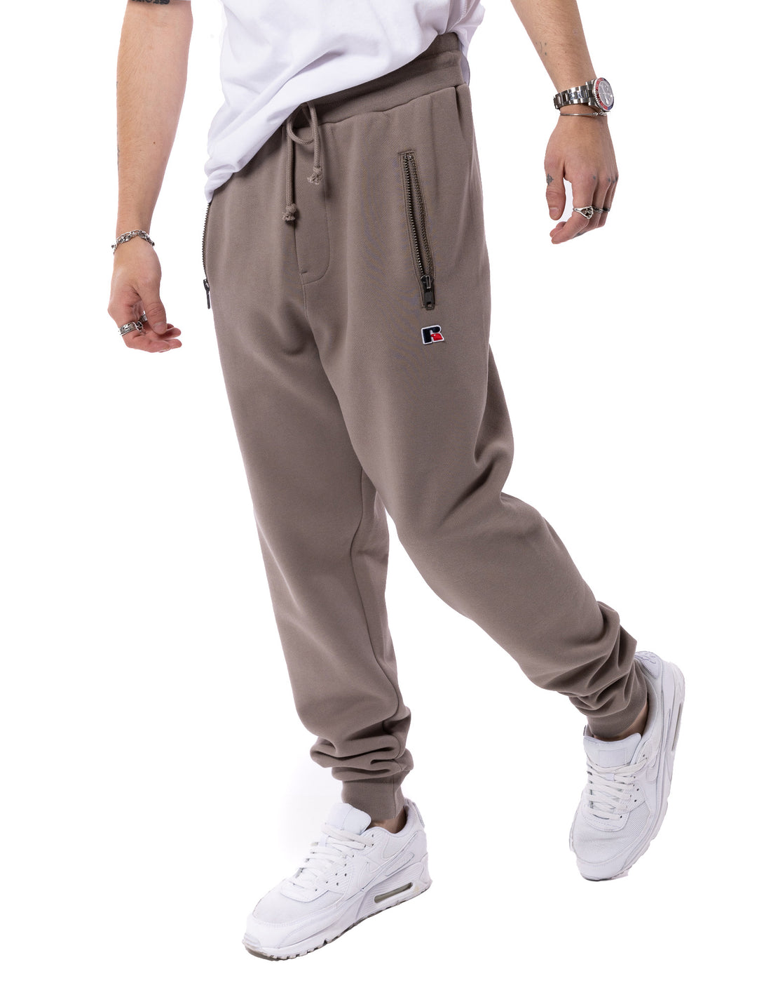 Russell Athletic Unisex Jack Men Track pants Khaki | AHZXE-4287