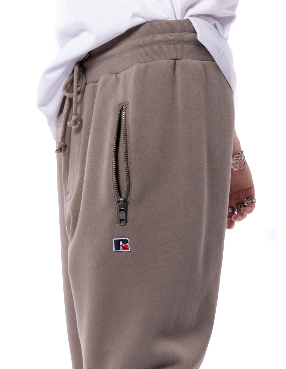 Russell Athletic Unisex Jack Men Track pants Khaki | AHZXE-4287