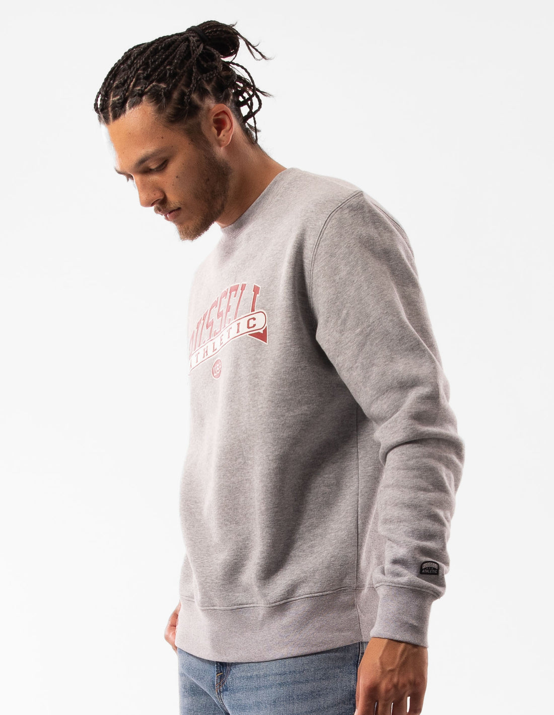 Russell Athletic Vortex Men Crew Neck Sweaters Grey | NAUJM-4510