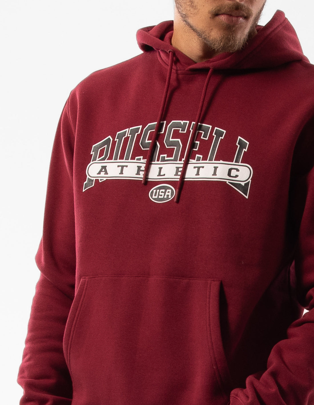 Russell Athletic Vortex Men Hoodie Burgundy | IRPUG-3605