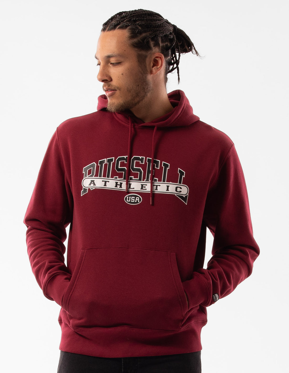 Russell Athletic Vortex Men Hoodie Burgundy | IRPUG-3605